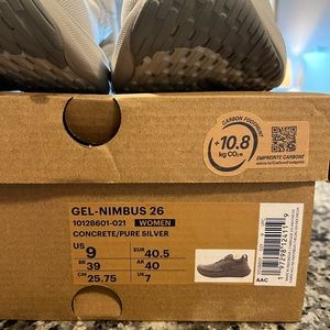 Women’s ASICS Gel Nimbus 26, NIB, Size 9